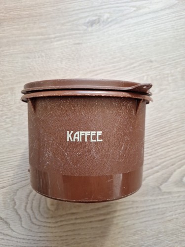 Tupperware kaffeedose braun - kaffeedose,